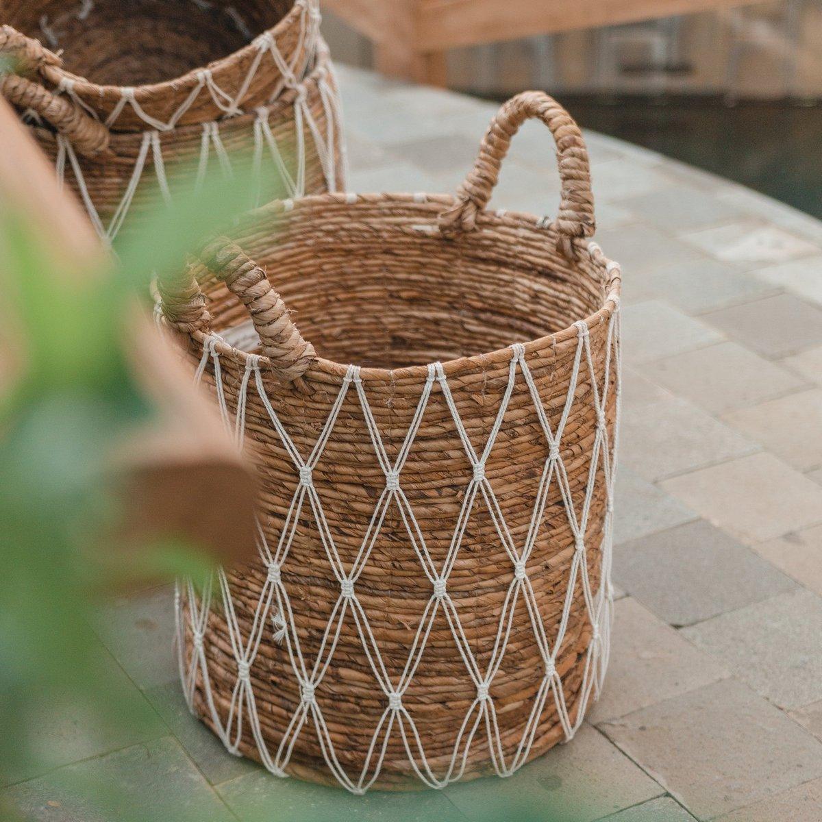 Laundry Basket | Plant Basket GARIAU made from Banana Fibre (3 sizes) - Roo's Gift Shop