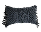 Makramee Kissen | Boho | 30 x 50 cm | hellgrau - Roo's Gift Shop