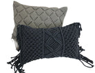 Makramee Kissen | Boho | 30 x 50 cm | hellgrau - Roo's Gift Shop