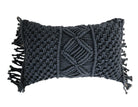 Makramee Kissen | Boho | 30 x 50 cm | hellgrau - Roo's Gift Shop