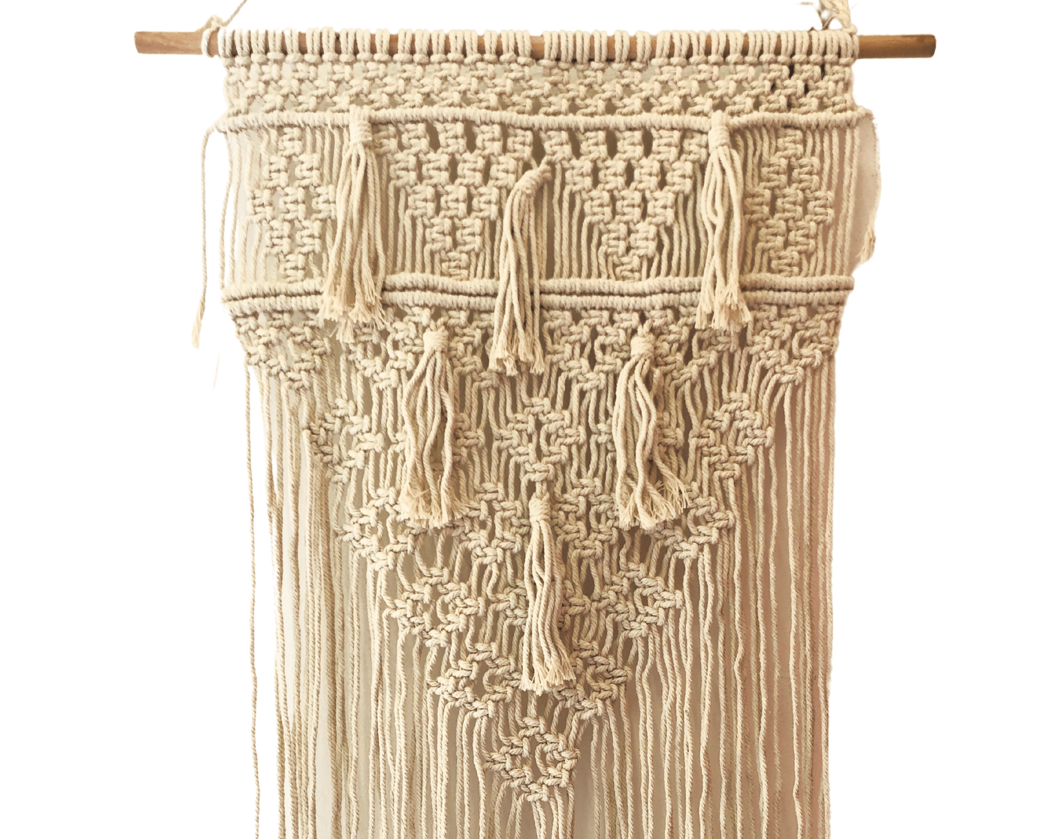 Makramee Wandbehang | Boho Wand Deko | beige - Roo's Gift Shop