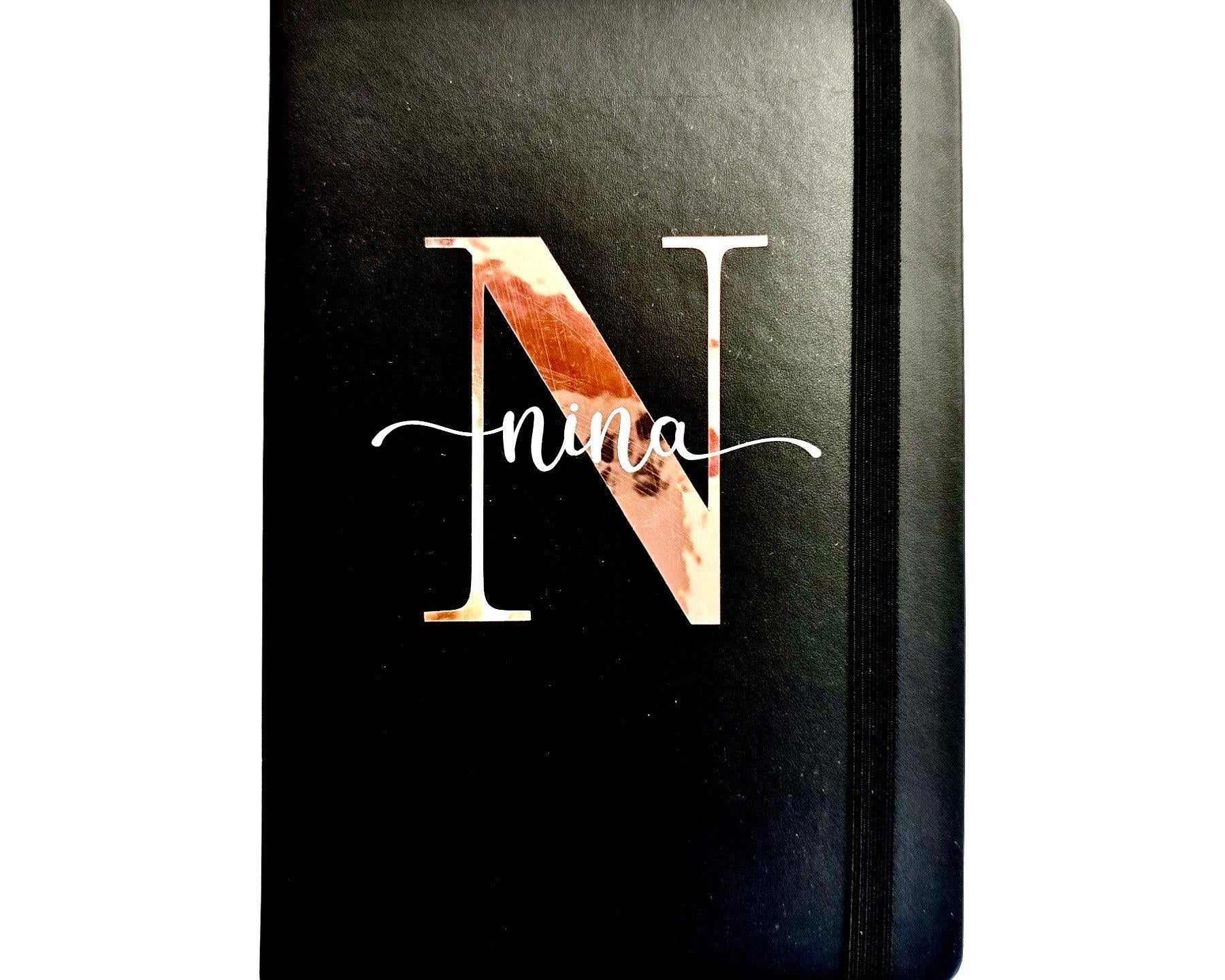Notizbuch | personalisiert | schwarz - Roo's Gift Shop