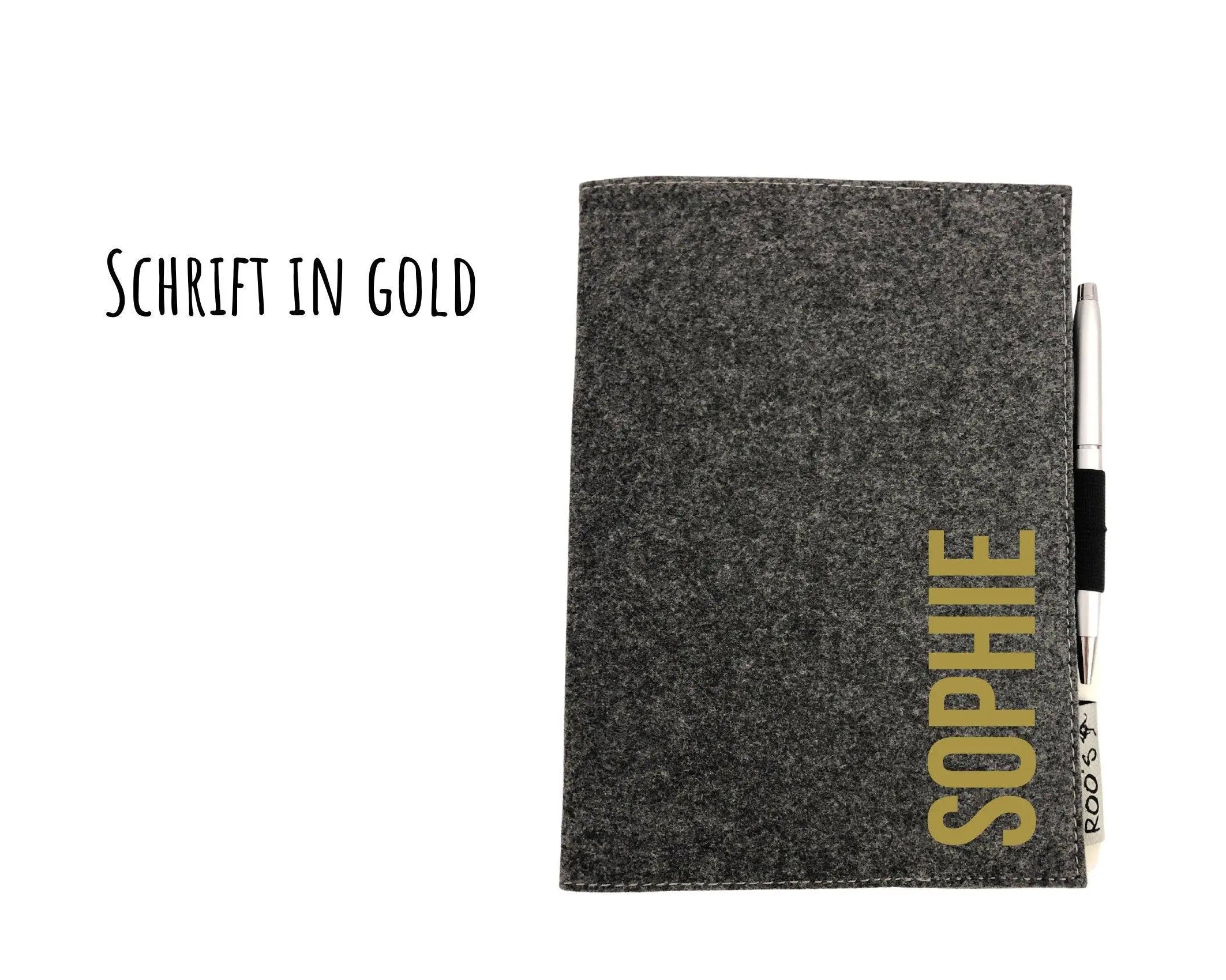 Notizbuch | personalisierte Filzhülle - Roo's Gift Shop
