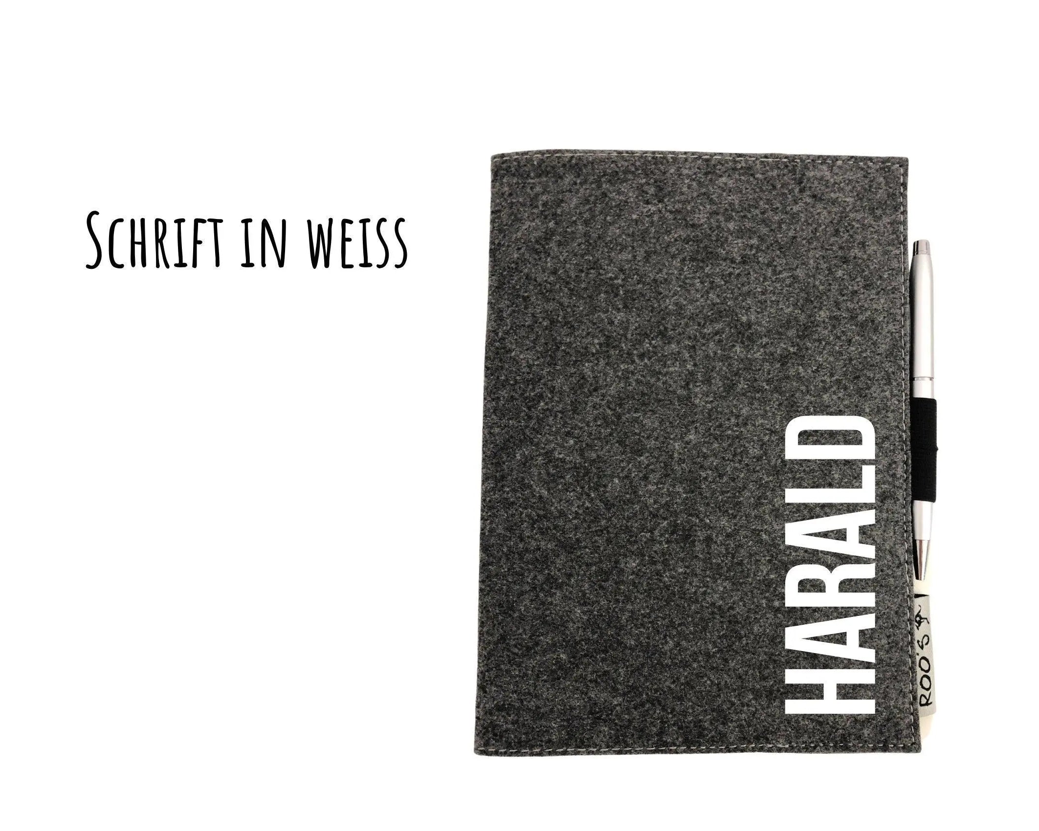 Notizbuch | personalisierte Filzhülle - Roo's Gift Shop