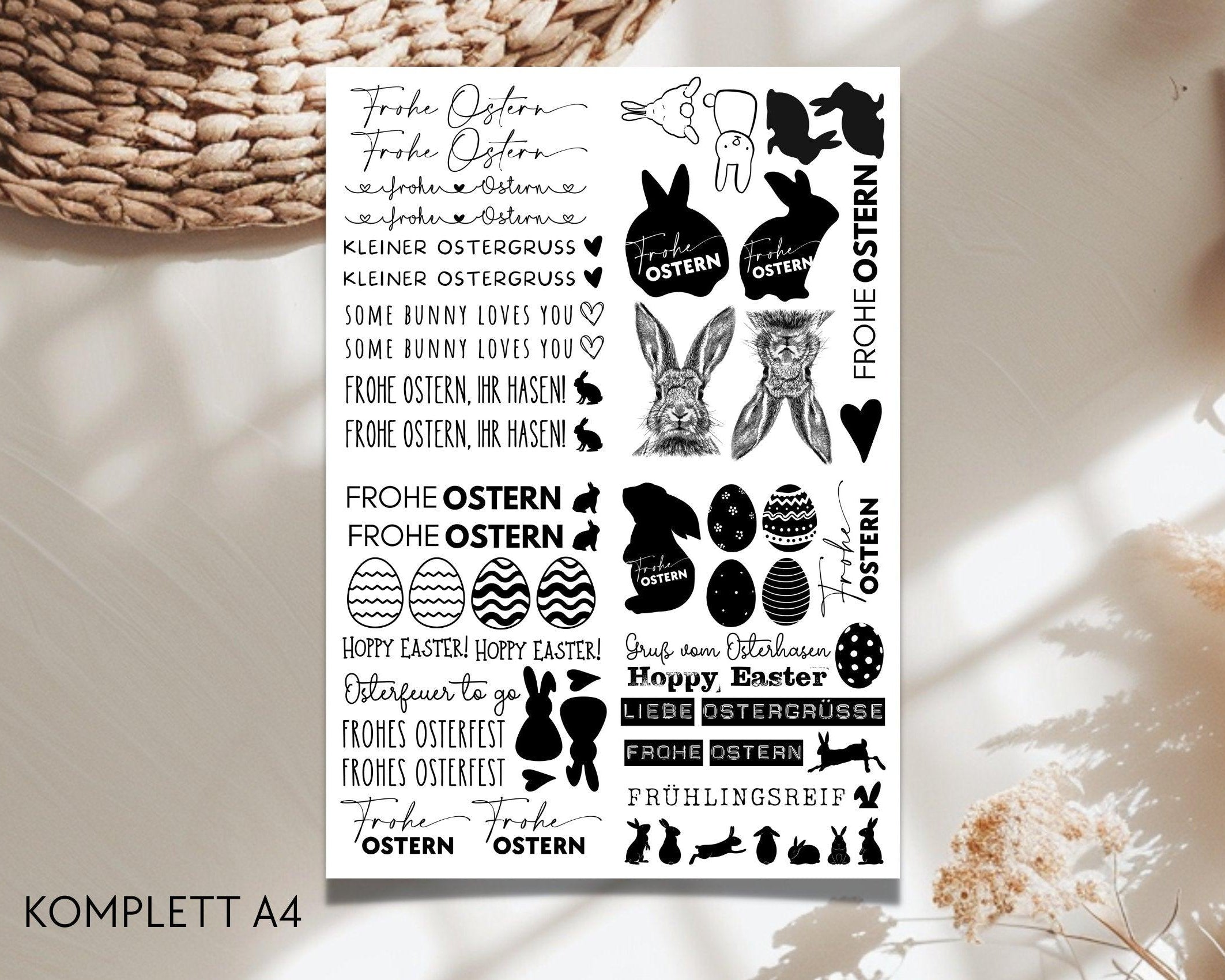 Oster Kerzen Tattoos | Wasserschiebefolie | auch als pdf download - Roo's Gift Shop