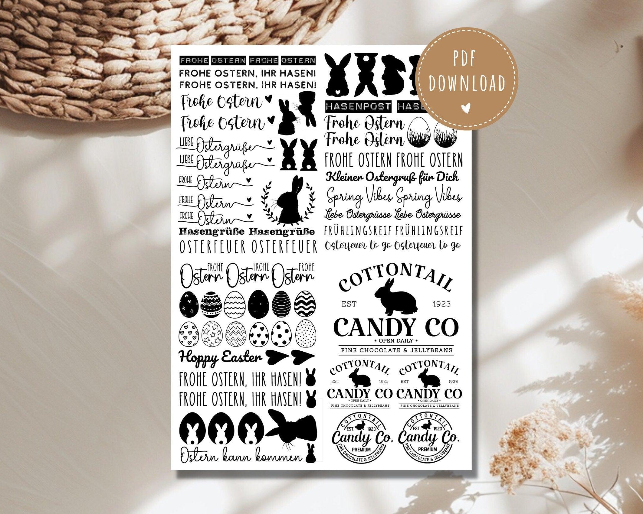 Oster Kerzen Tattoos | Wasserschiebefolie | auch pdf download - Roo's Gift Shop