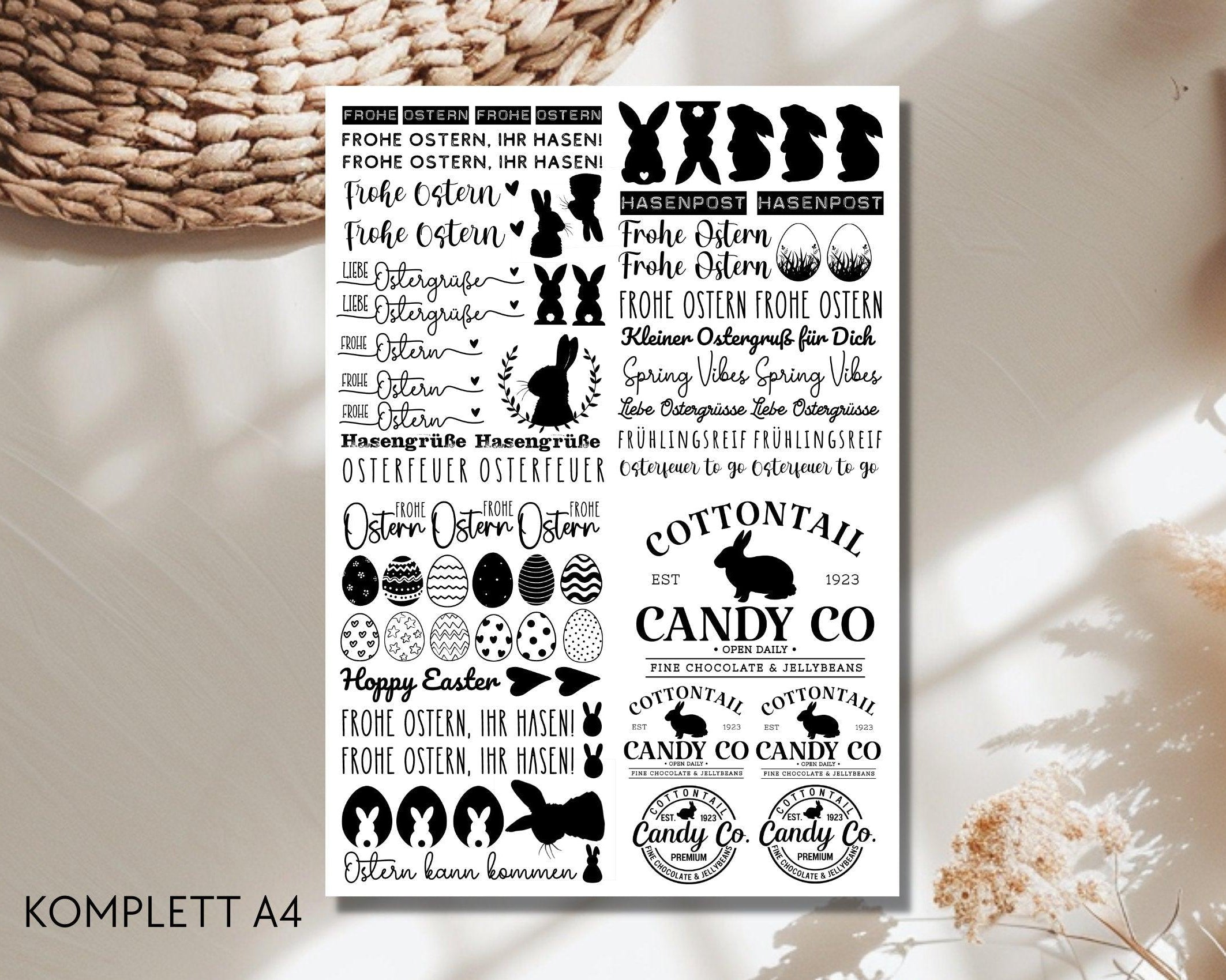 Oster Kerzen Tattoos | Wasserschiebefolie | auch pdf download - Roo's Gift Shop