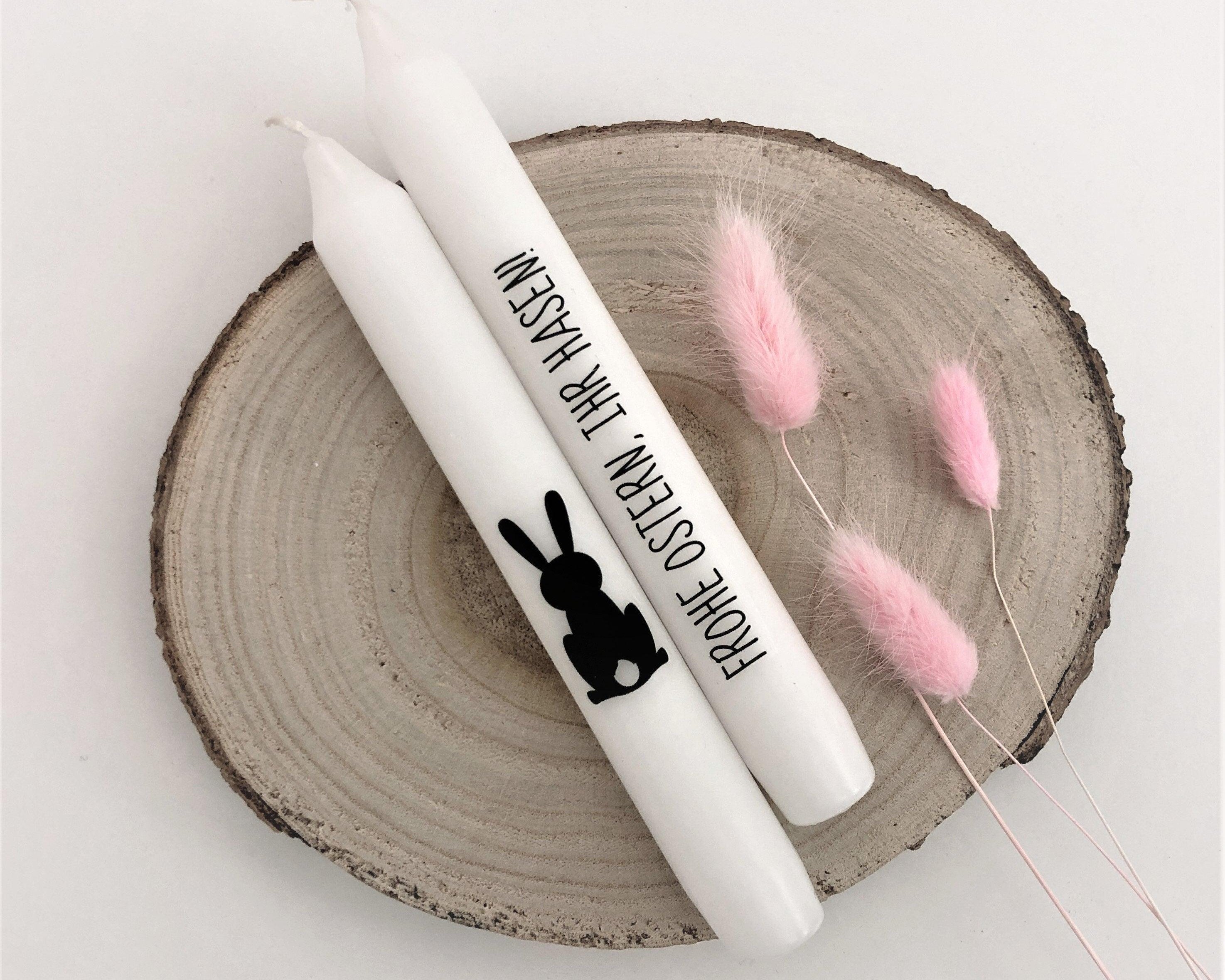 Osterkerzen mit Botschaft | zwei Stabkerzen Ostern - Roo's Gift Shop