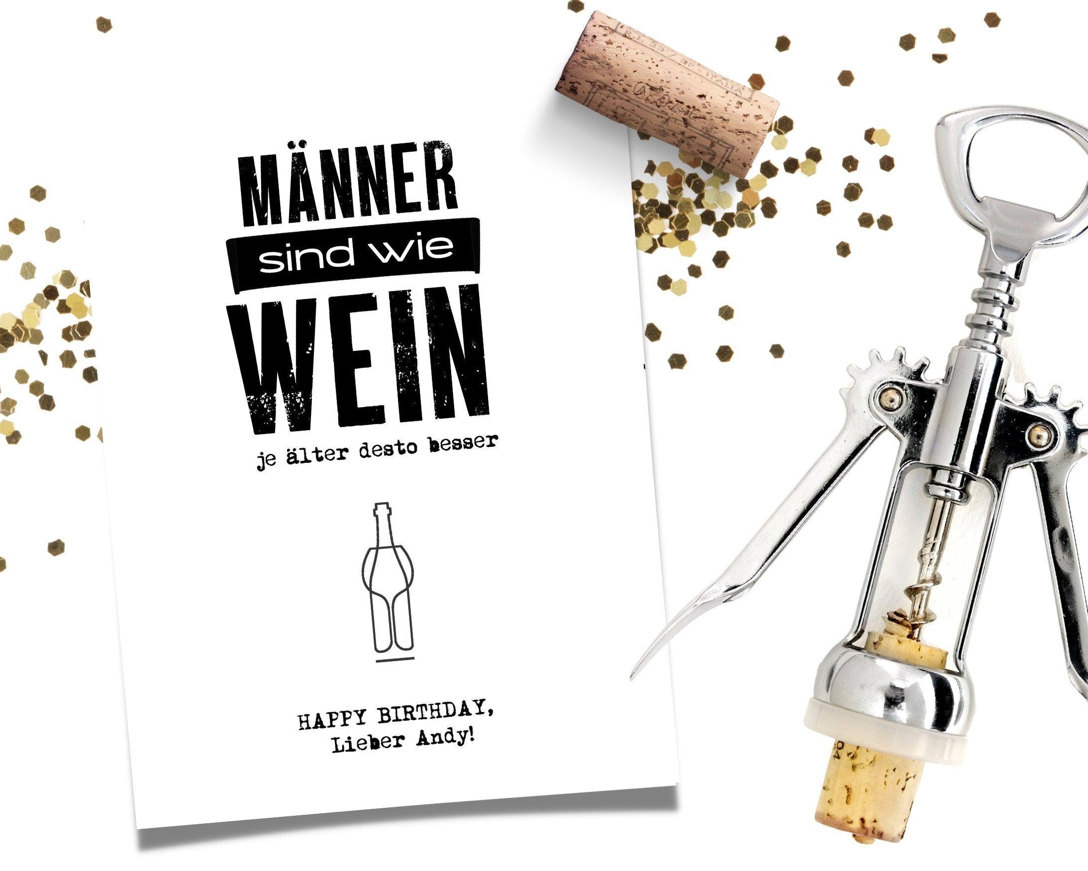 Personalisiertes Weinflaschen Etikett | Geburtstag Mann - Roo's Gift Shop