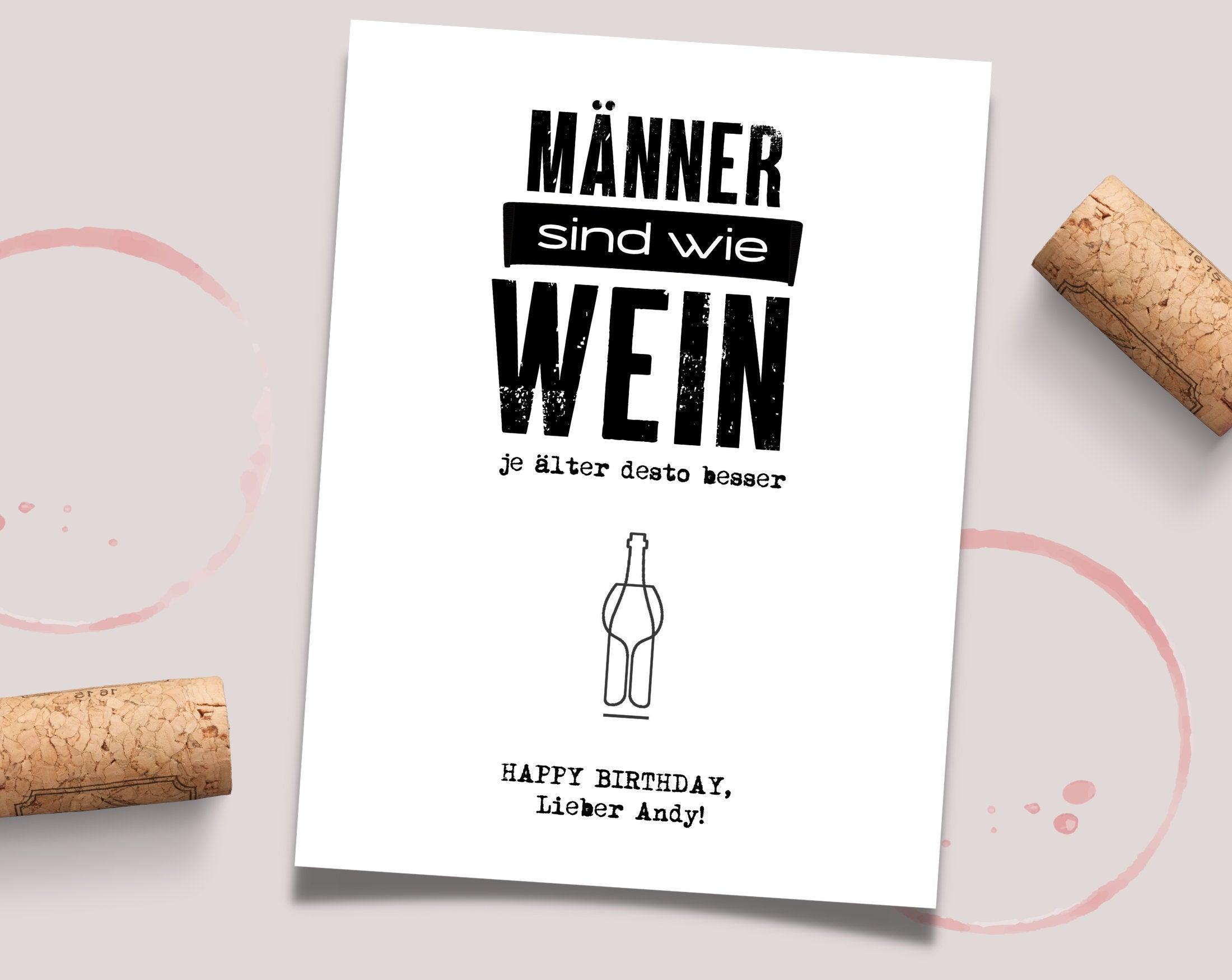 Personalisiertes Weinflaschen Etikett | Geburtstag Mann - Roo's Gift Shop
