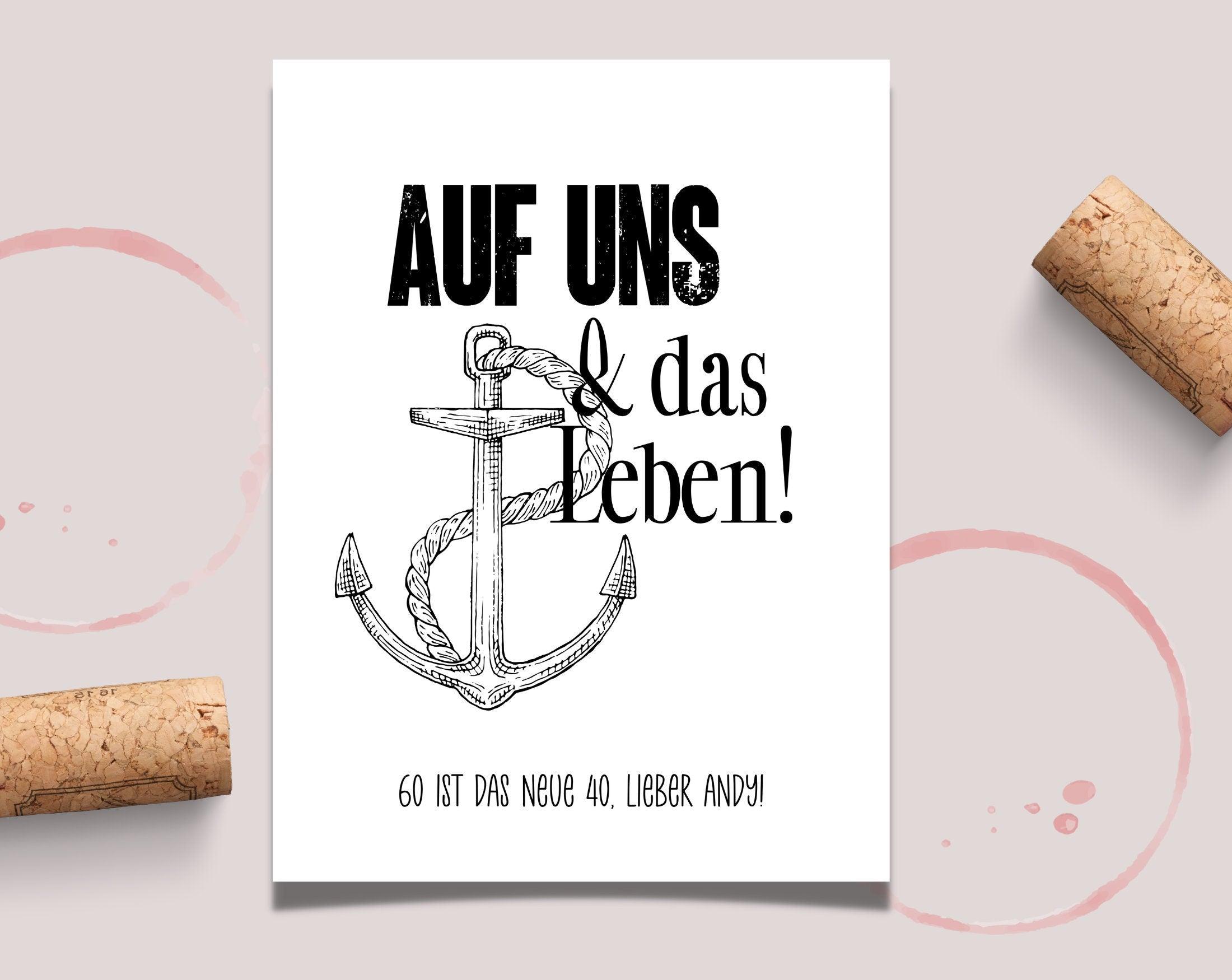 Personalisiertes Weinflaschen Etikett | Geburtstag Mann - Roo's Gift Shop