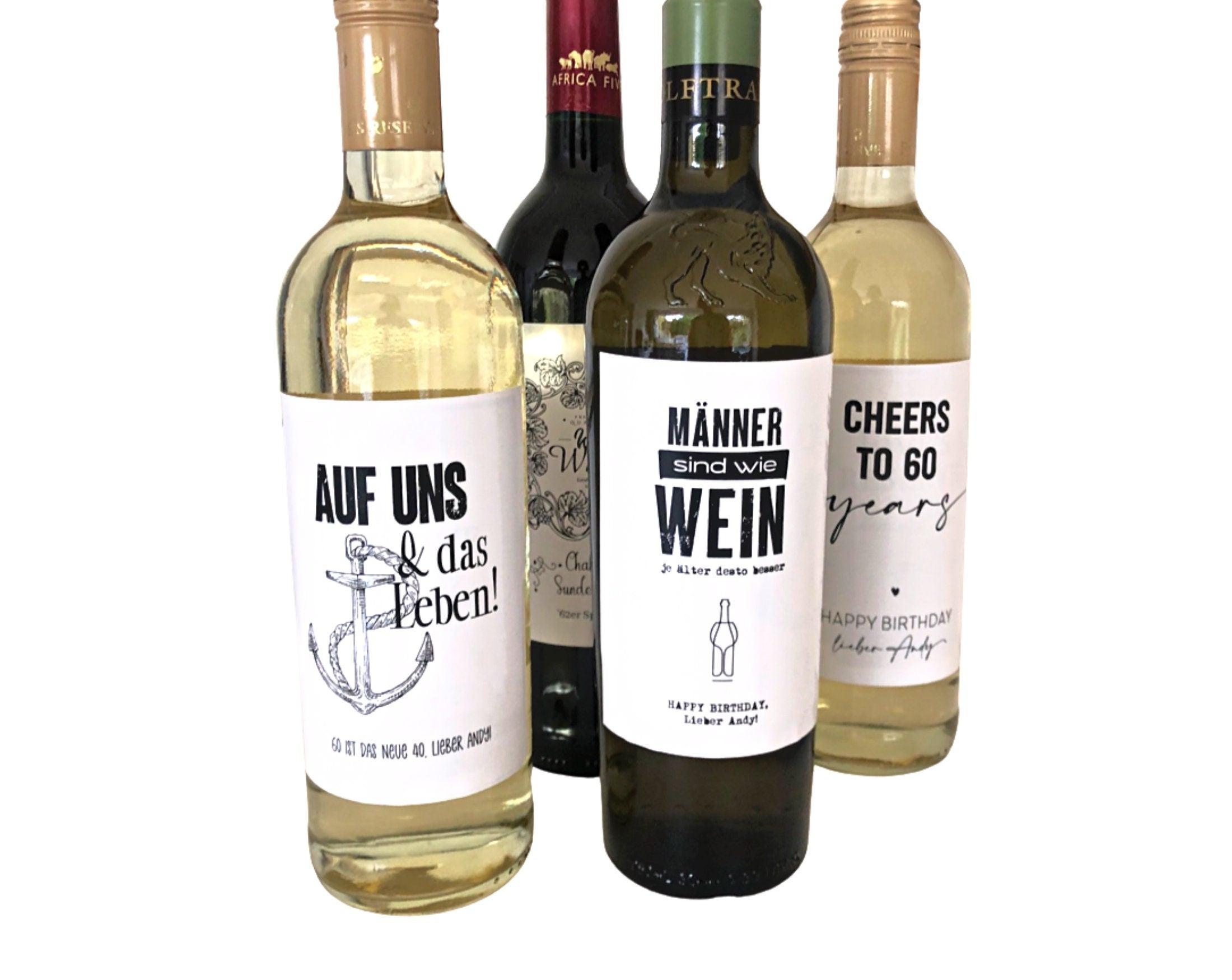 Personalisiertes Weinflaschen Etikett | Geburtstag Mann - Roo's Gift Shop