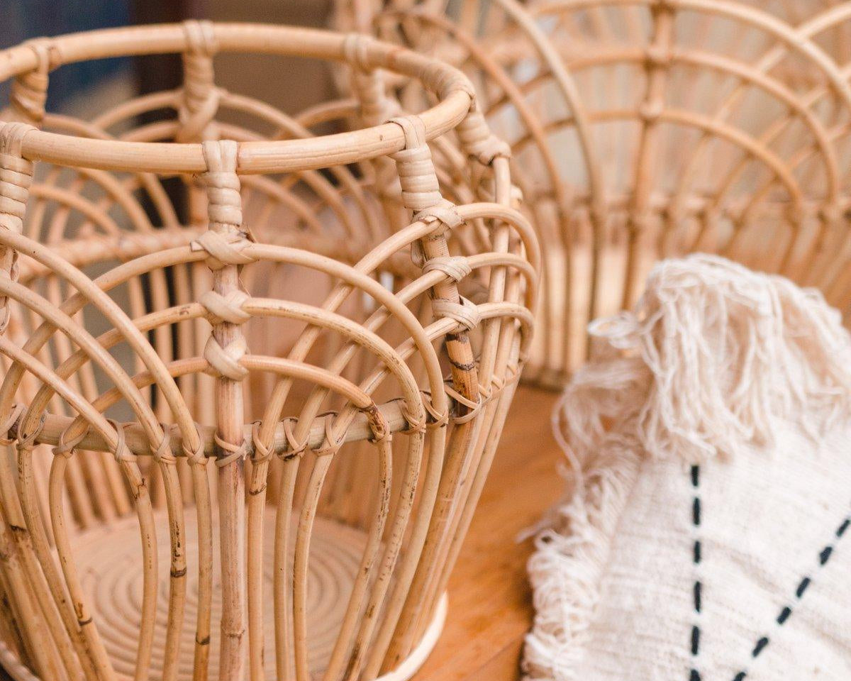 Pflanzenkorb | Wäschekorb | Aufbewahrungskorb RAHINA aus Rattan (3 Größen) - Roo's Gift Shop