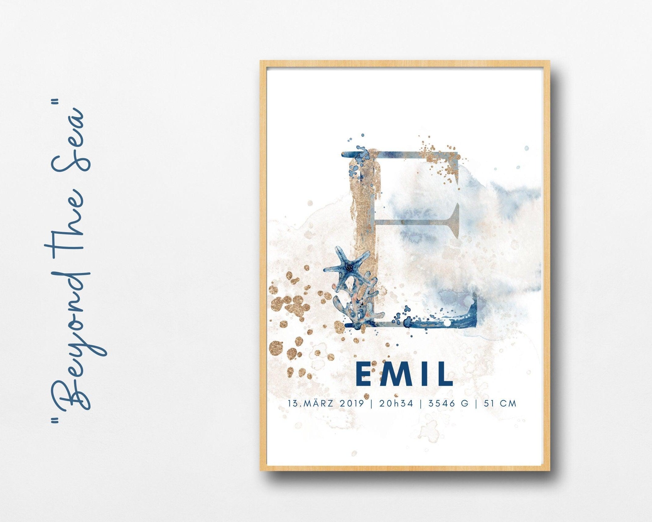 Poster 2er-Set | Taufgeschenk | Geburt - Roo's Gift Shop