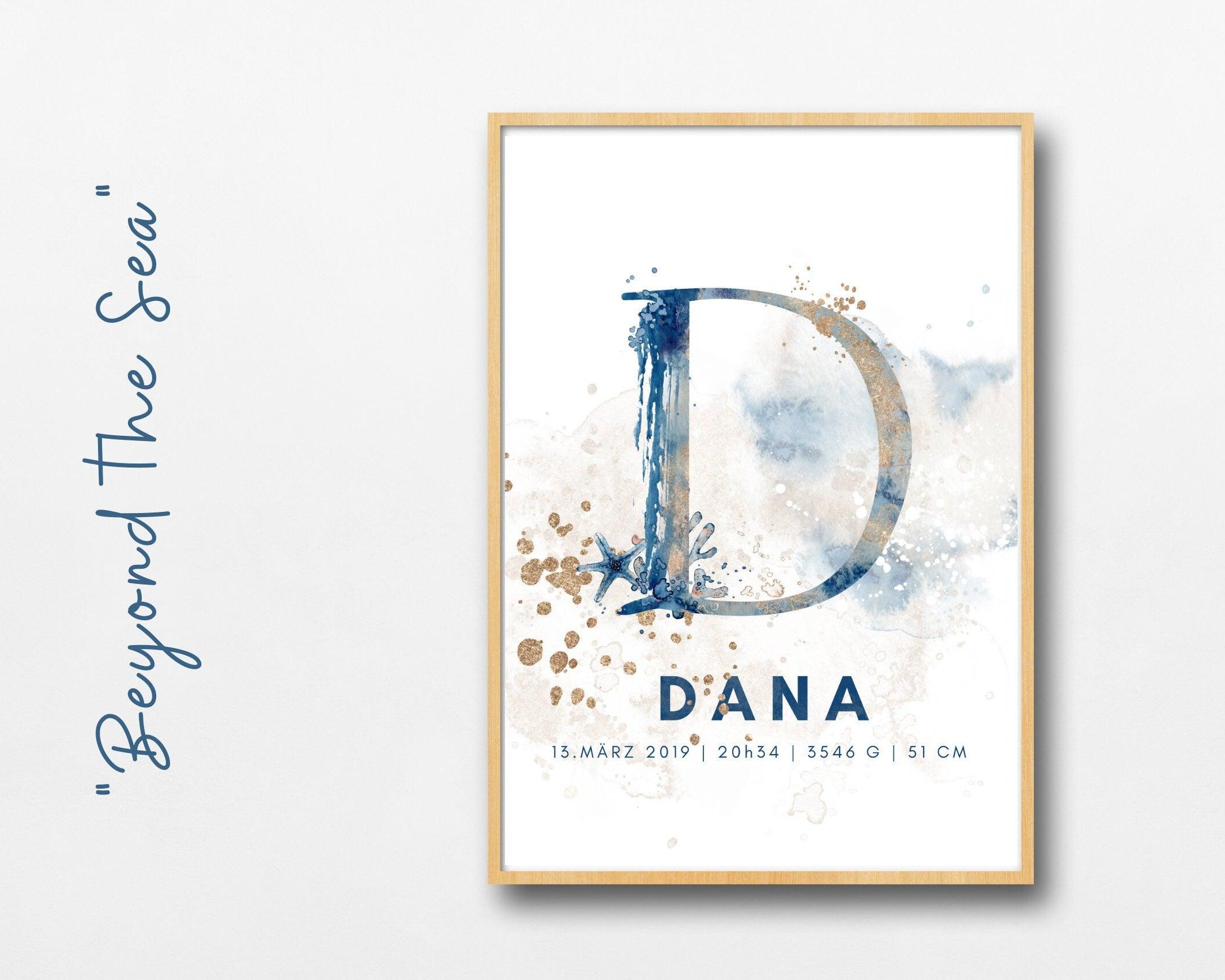 Poster 2er-Set | Taufgeschenk | Geburt - Roo's Gift Shop