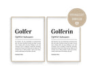 Poster Definition Golferin | personalisiert | Geschenk Golfer | Digitaler Download - Roo's Gift Shop