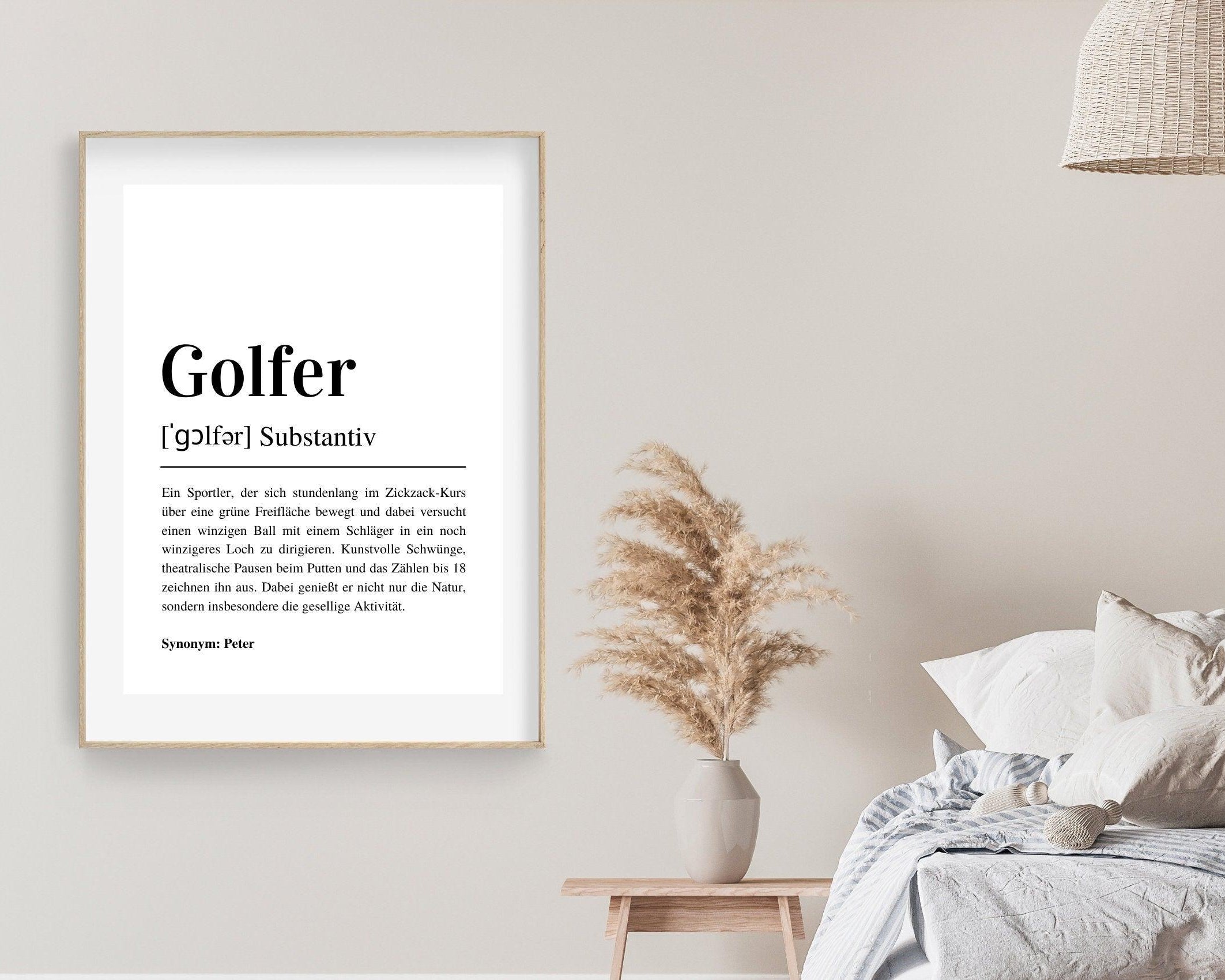Poster Definition Golferin | personalisiert | Geschenk Golfer | Digitaler Download - Roo's Gift Shop