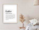 Poster Definition Golferin | personalisiert | Geschenk Golfer | Digitaler Download - Roo's Gift Shop