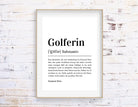 Poster Definition Golferin | personalisiert | Geschenk Golfer | Digitaler Download - Roo's Gift Shop