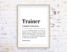 Poster Definition | personalisiert | Geschenk Trainer oder Trainerin | Digitaler Download - Roo's Gift Shop
