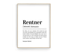 Poster Definition Rentner | personalisiert | Geschenk Rentnerin Ruhestand | Digitaler Download - Roo's Gift Shop