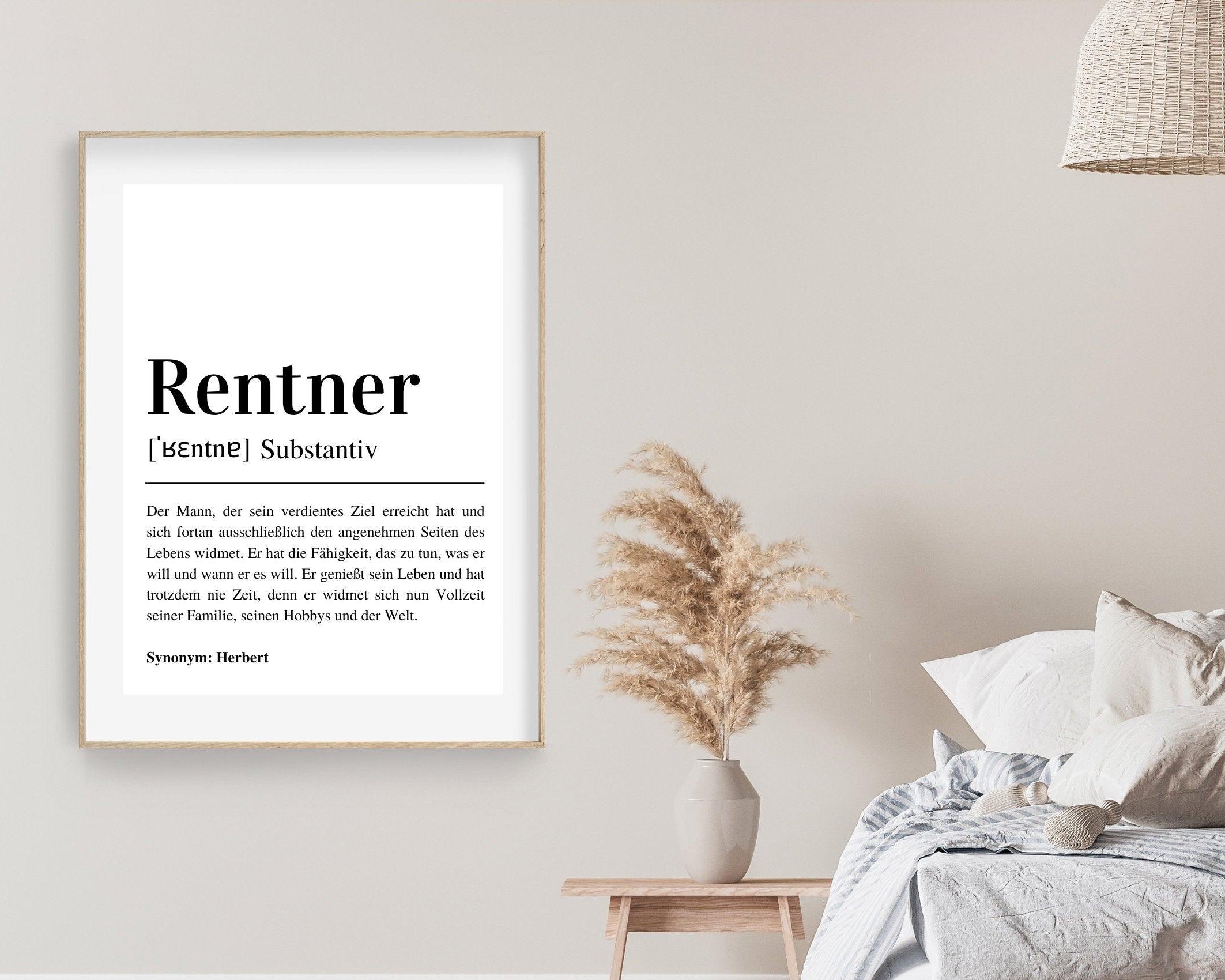 Poster Definition Rentner | personalisiert | Geschenk Rentnerin Ruhestand | Digitaler Download - Roo's Gift Shop