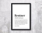 Poster Definition Rentner | personalisiert | Geschenk Rentnerin Ruhestand | Digitaler Download - Roo's Gift Shop