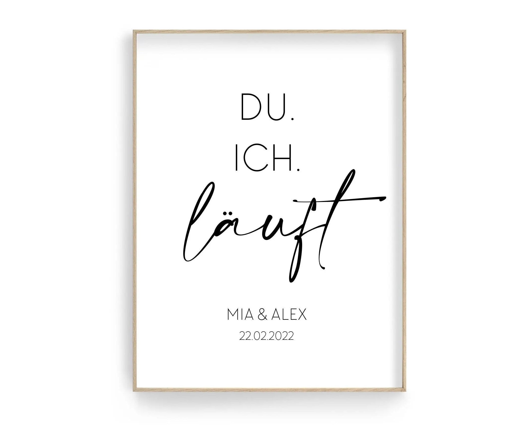 Poster Hochzeit | Personalisierung | Namen & Termin - Roo's Gift Shop