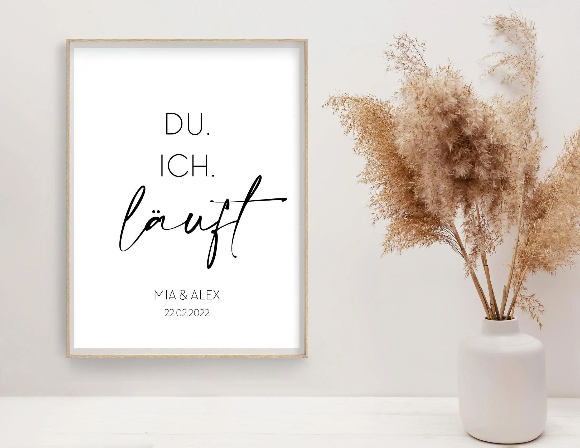 Poster Hochzeit | Personalisierung | Namen & Termin - Roo's Gift Shop