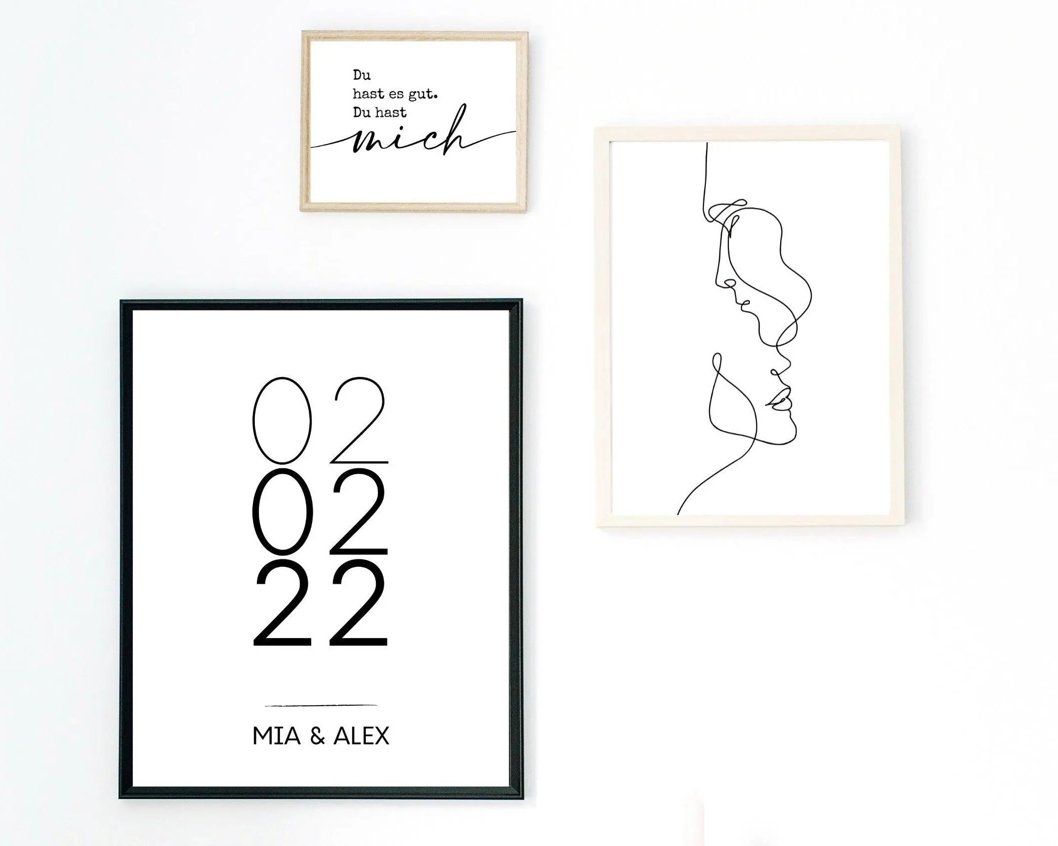 Poster Hochzeit | Personalisierung | Namen & Termin - Roo's Gift Shop