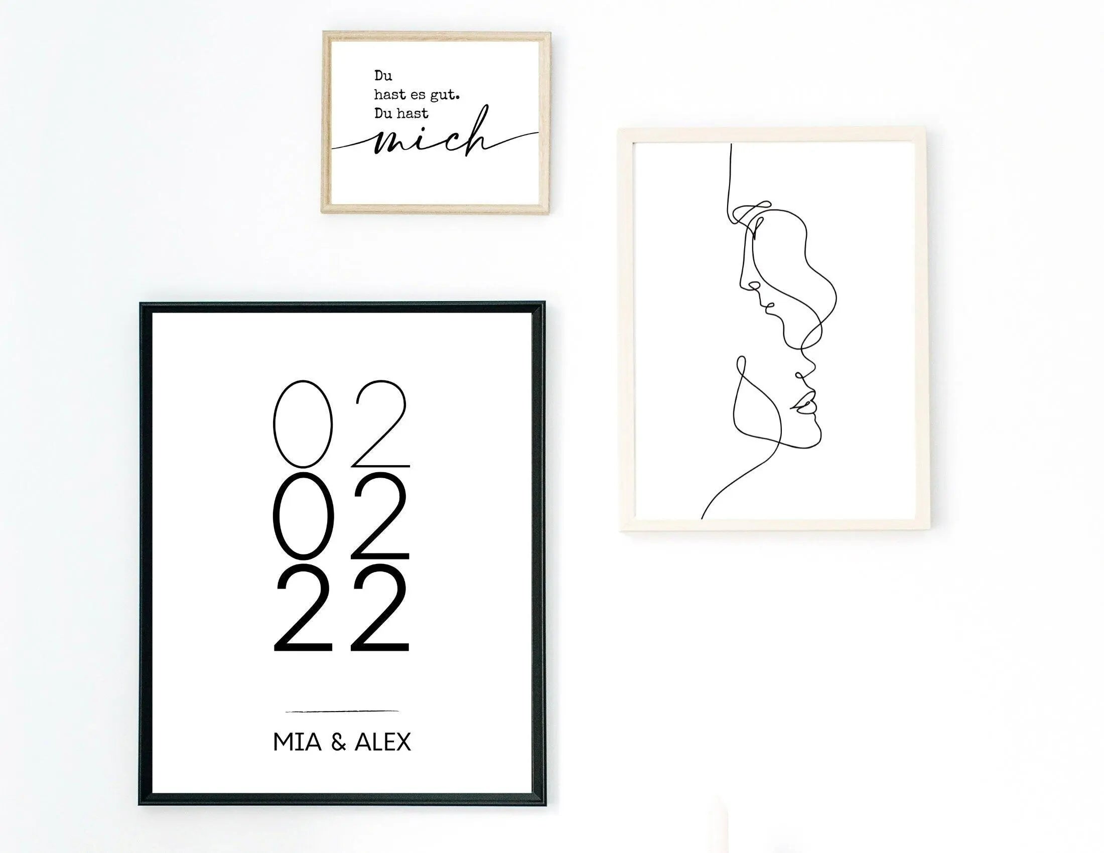 Poster Hochzeit | Personalisierung | Namen & Termin - Roo's Gift Shop