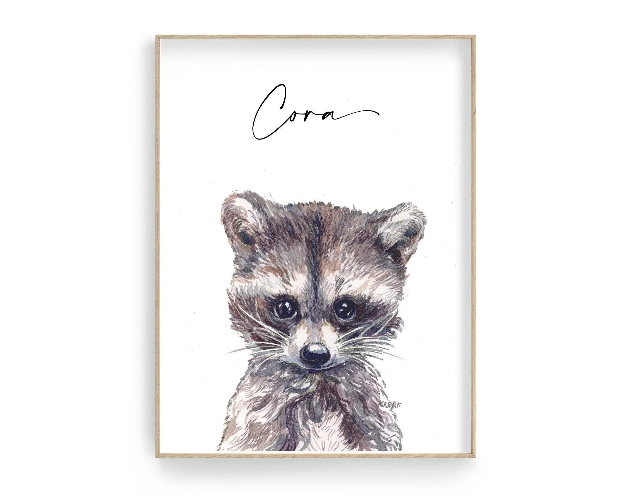 Poster | Bild Kinderzimmer | personalisierbar | Waschbär - Roo's Gift Shop