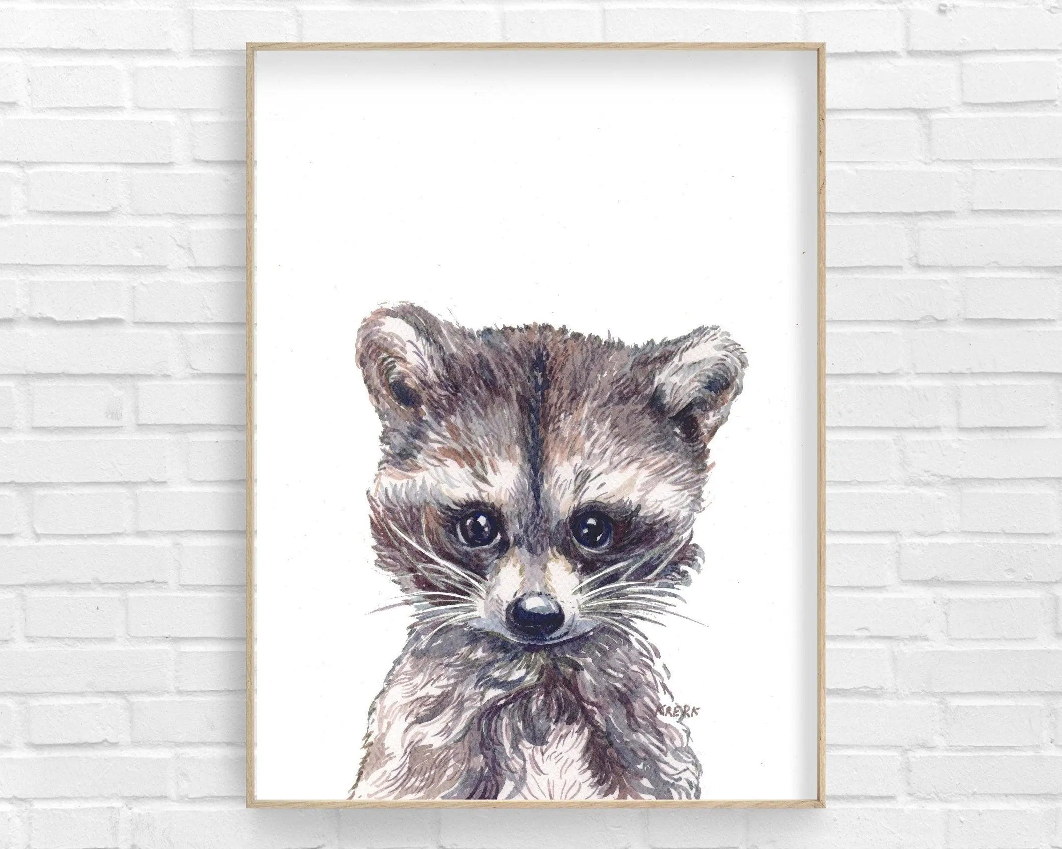 Poster | Bild Kinderzimmer | personalisierbar | Waschbär - Roo's Gift Shop