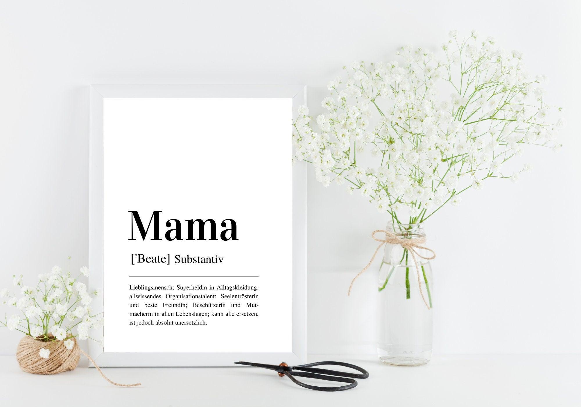 Poster | Definition Mama | personalisierbar - Roo's Gift Shop