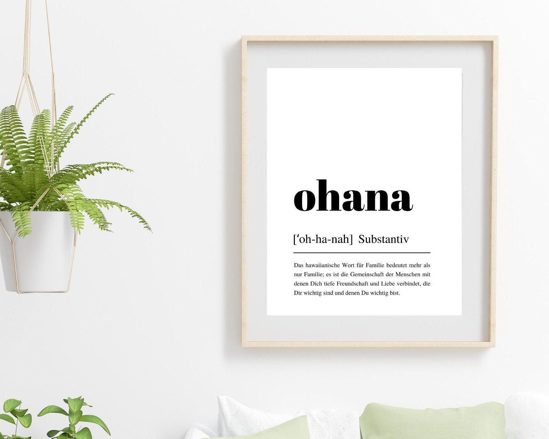 Poster | Definitionsposter | Definition OHANA - Roo's Gift Shop