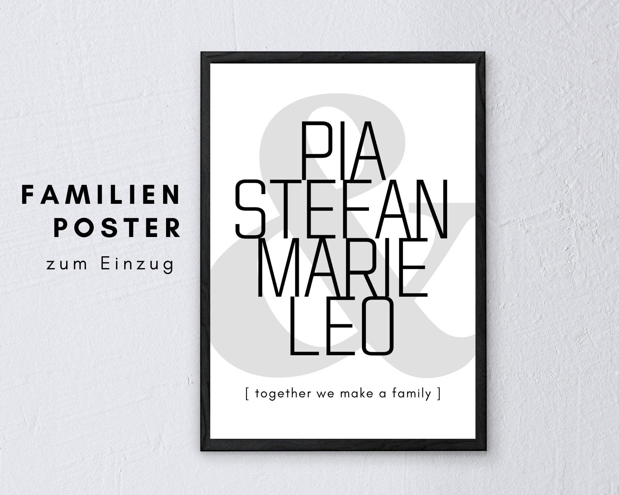 Poster | Familie | personalisiert - Roo's Gift Shop