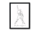 Poster | Freddie Mercury | One Line Art | Queen - Roo's Gift Shop