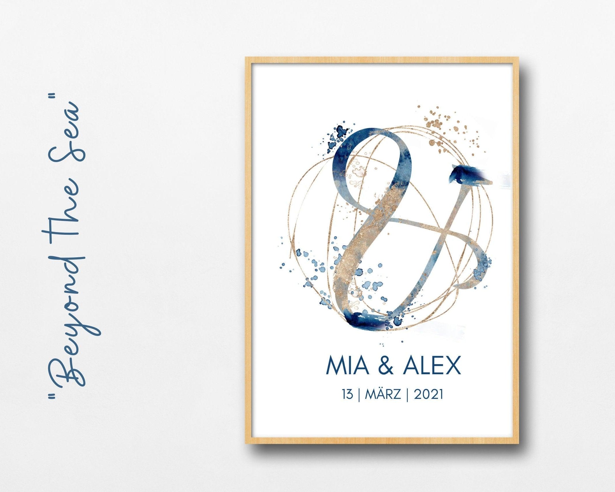 Poster | Geschenk Brautpaar | personalisiert - Roo's Gift Shop