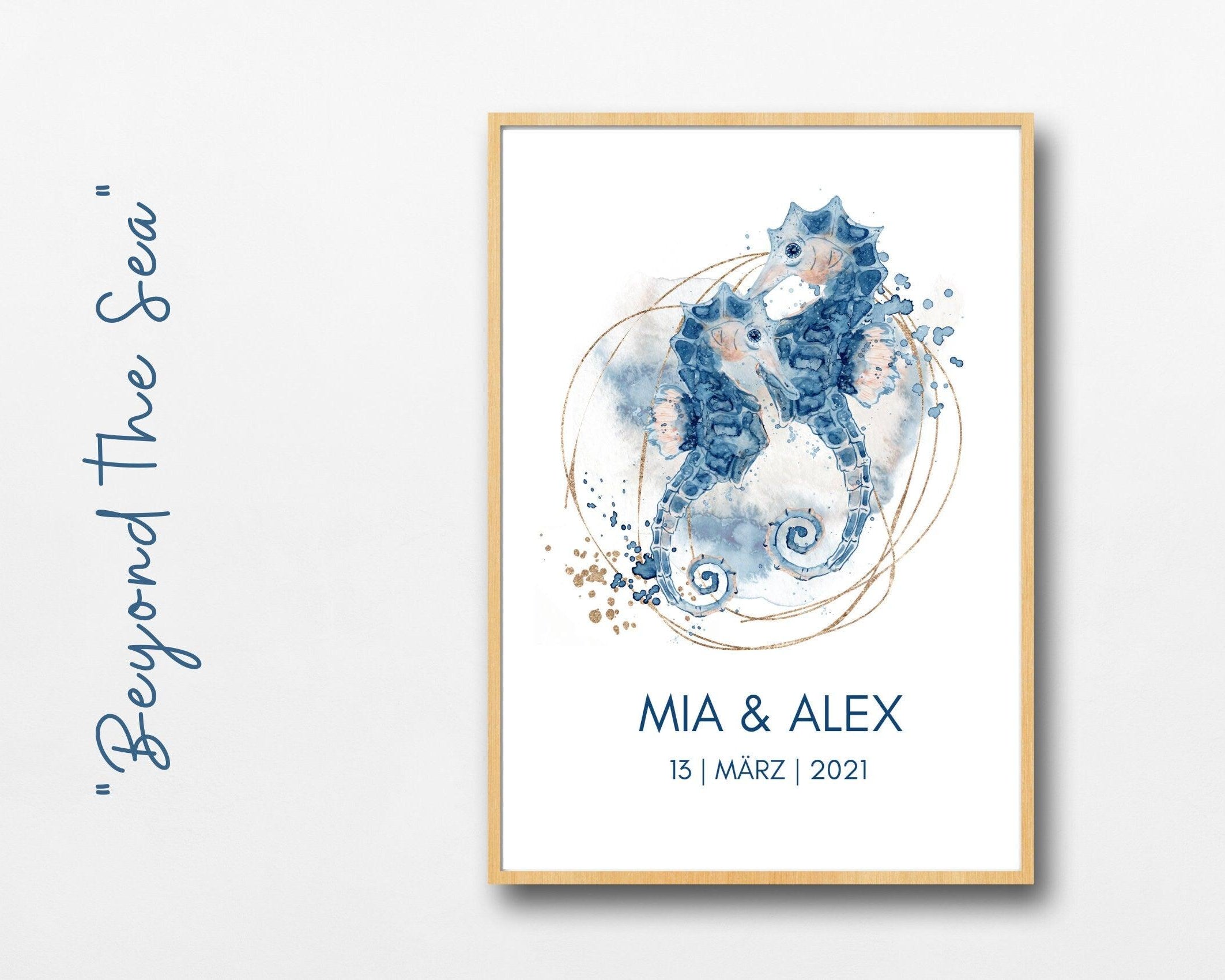 Poster | Hochzeit Geschenk Brautpaar | Namen - Roo's Gift Shop