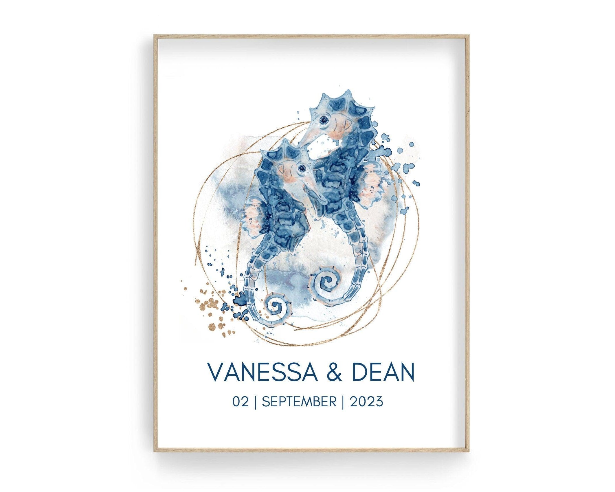 Poster | Hochzeit Geschenk Brautpaar | personalisiert - Roo's Gift Shop
