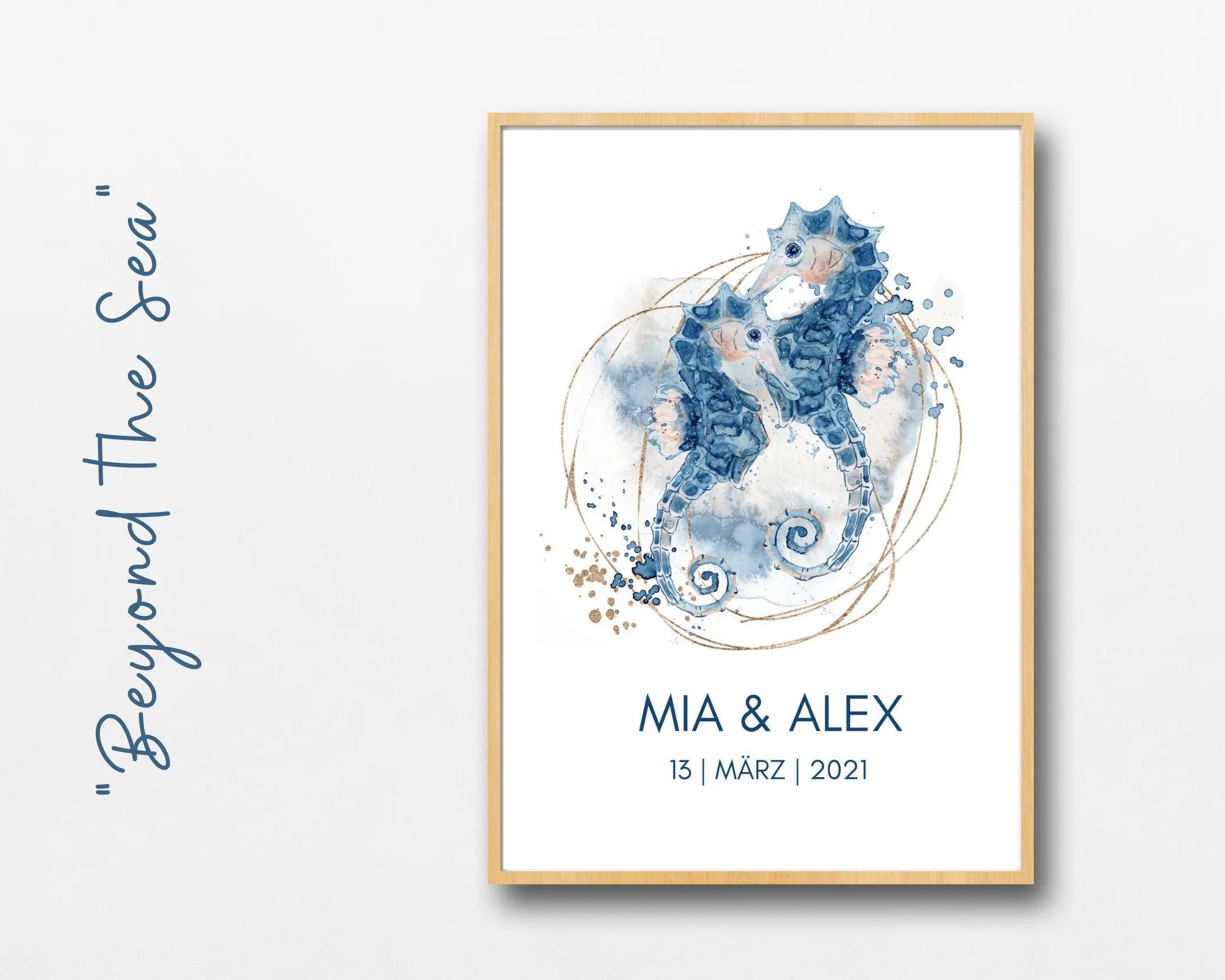 Poster | Hochzeit Geschenk Brautpaar | personalisiert - Roo's Gift Shop