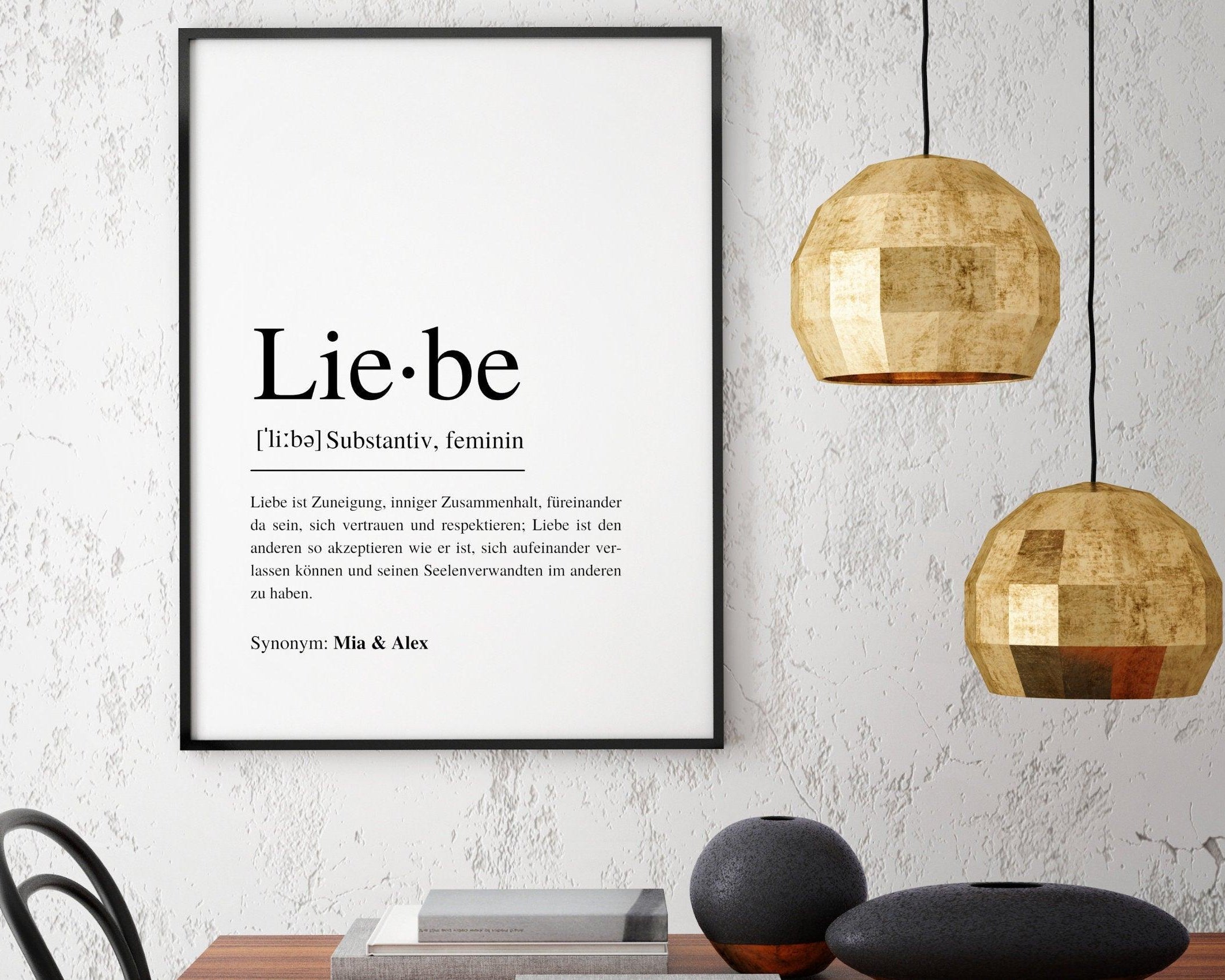 Poster | Hochzeit | Definitionsposter | Definition Liebe - Roo's Gift Shop