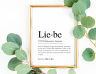 Poster | Hochzeit | Definitionsposter | Definition Liebe - Roo's Gift Shop