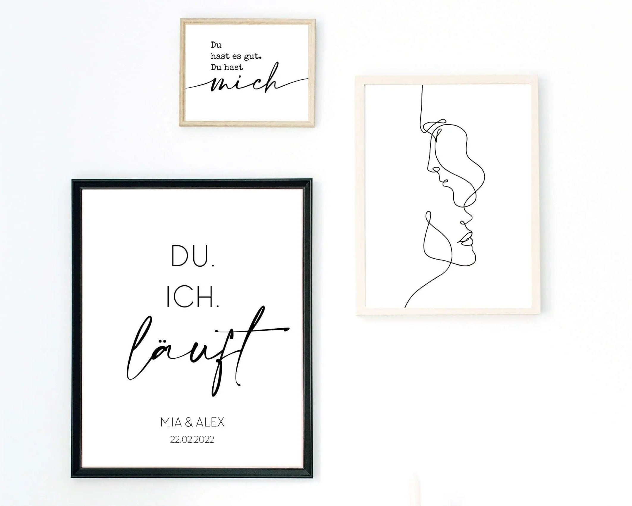 Poster | Hochzeit | Du. Ich. Läuft. | personalisierbar - Roo's Gift Shop