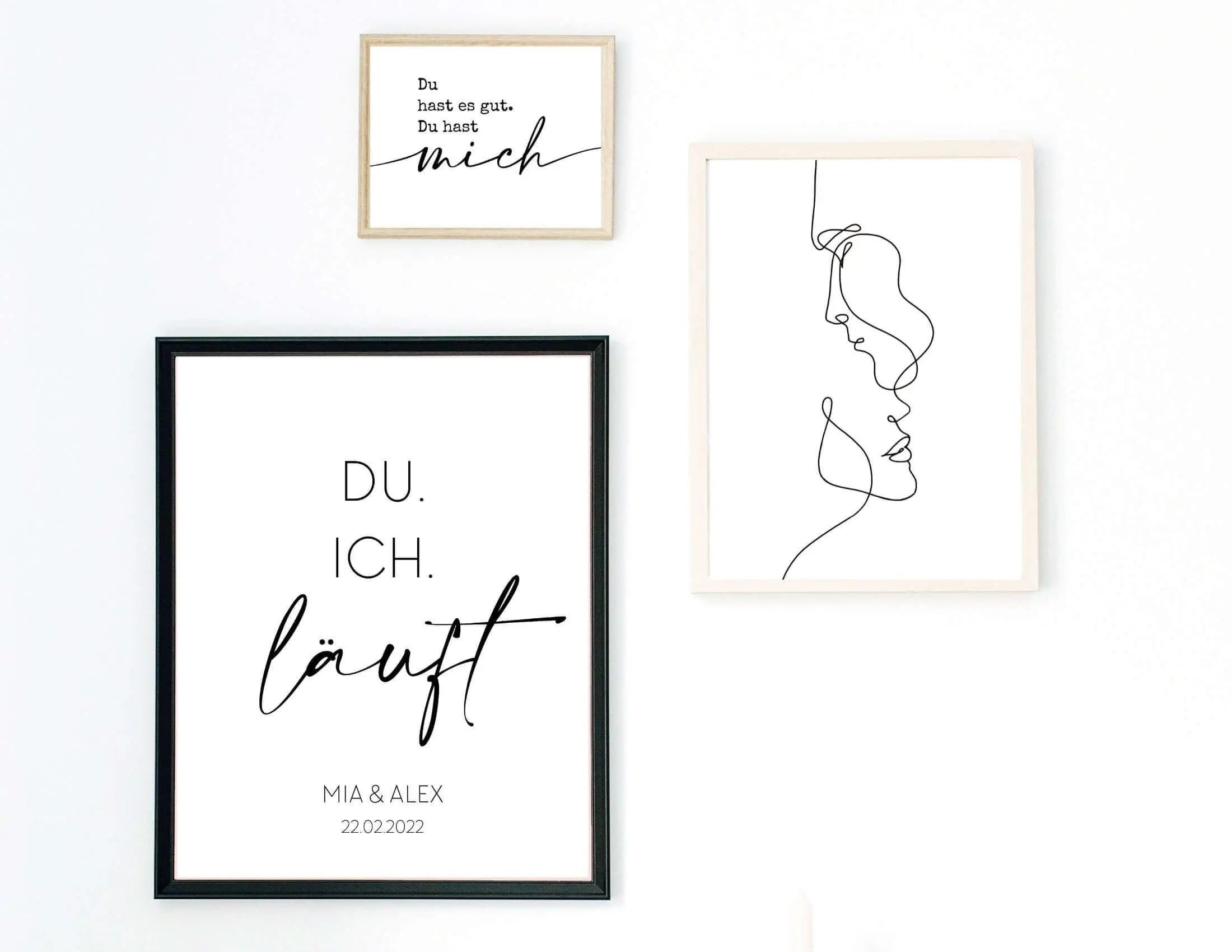 Poster | Hochzeit | Du. Ich. Läuft. | personalisierbar - Roo's Gift Shop