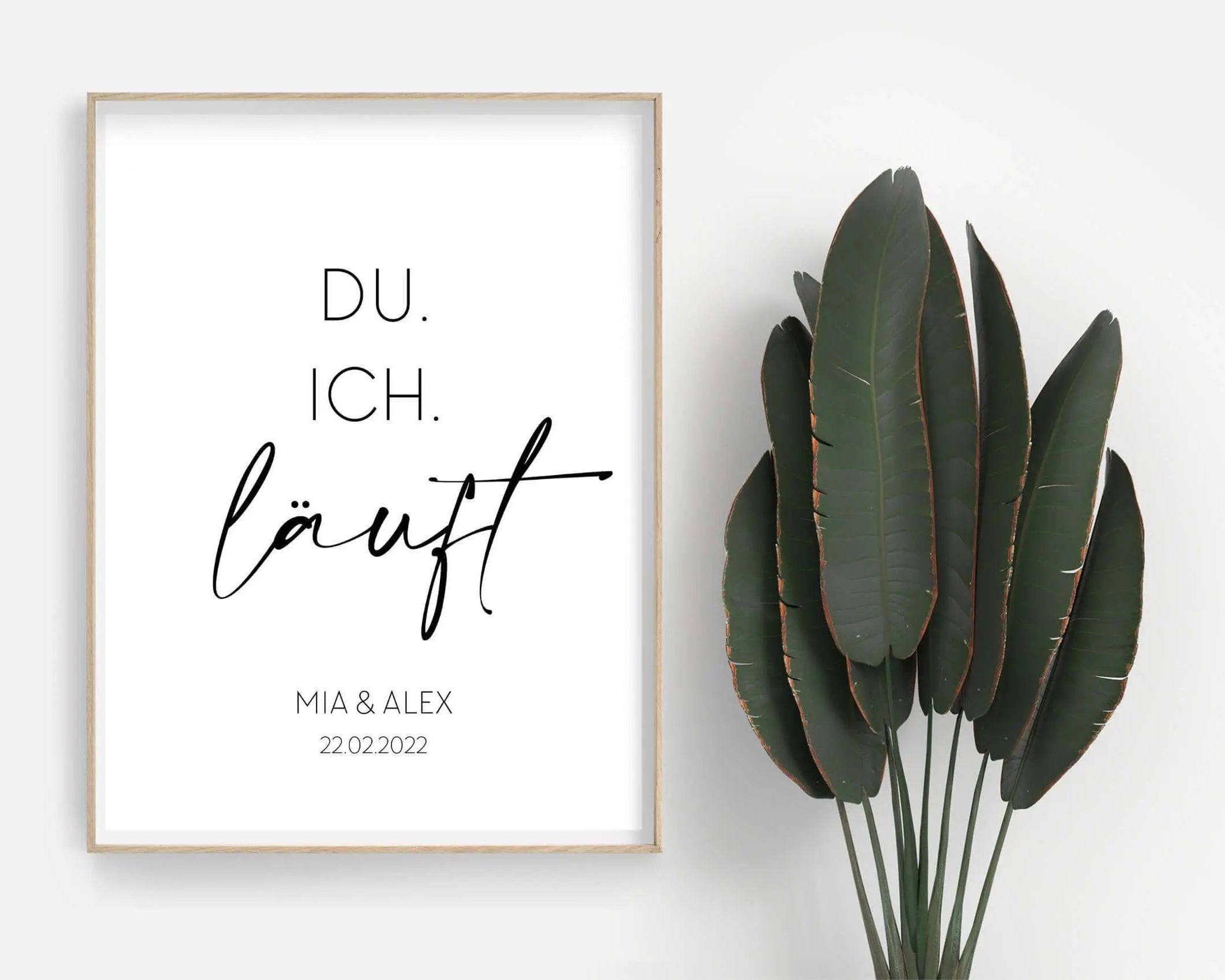 Poster | Hochzeit | Du. Ich. Läuft. | personalisierbar - Roo's Gift Shop