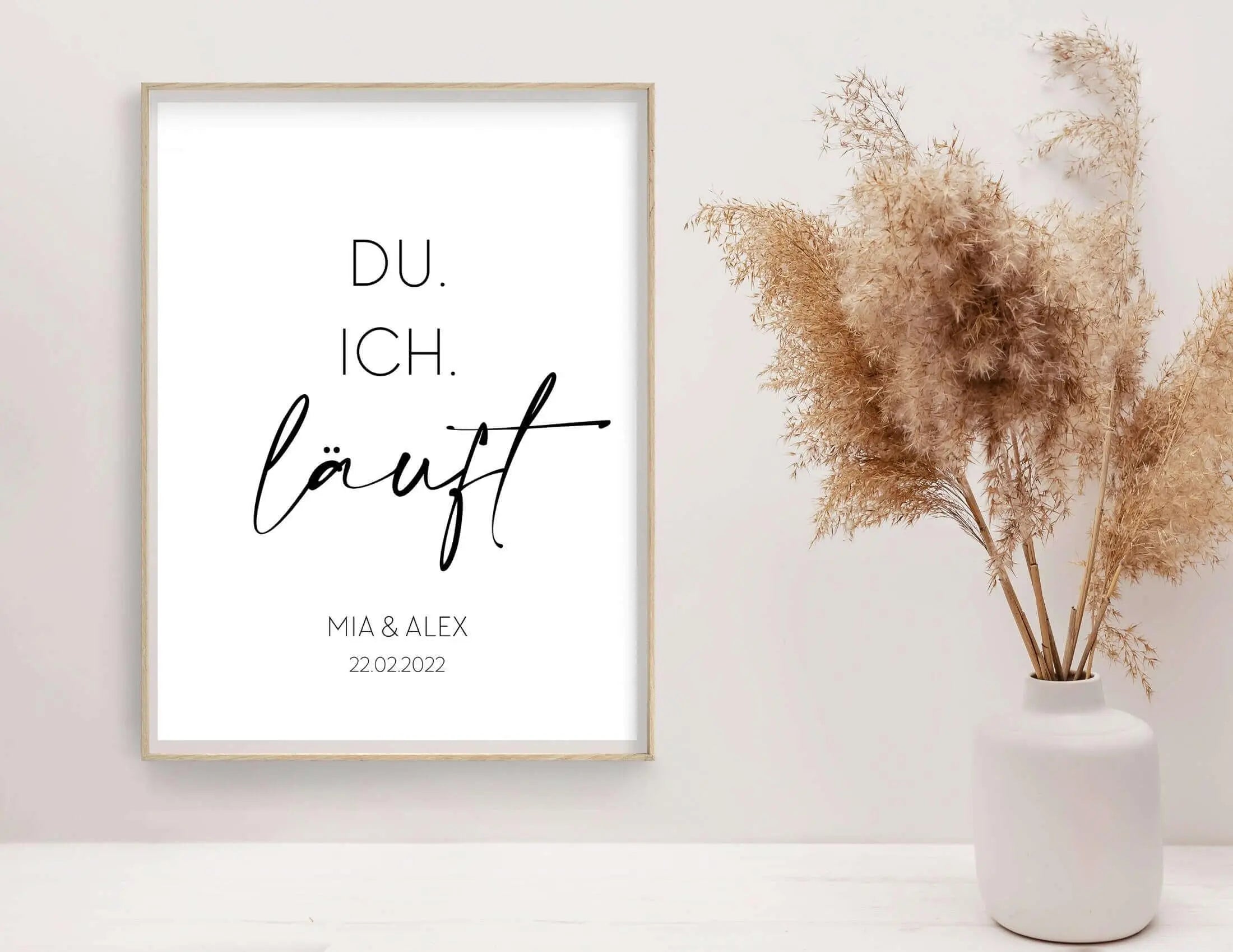 Poster | Hochzeit | Du. Ich. Läuft. | personalisierbar - Roo's Gift Shop