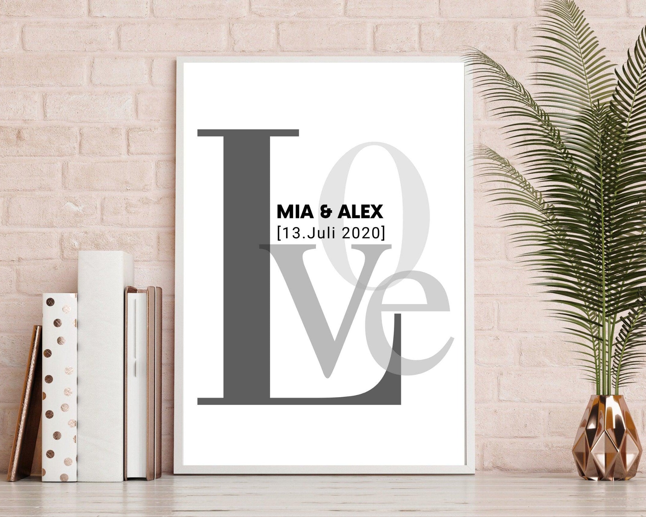 Poster | Hochzeit | personalisiertes Geschenk | LOVE - Roo's Gift Shop