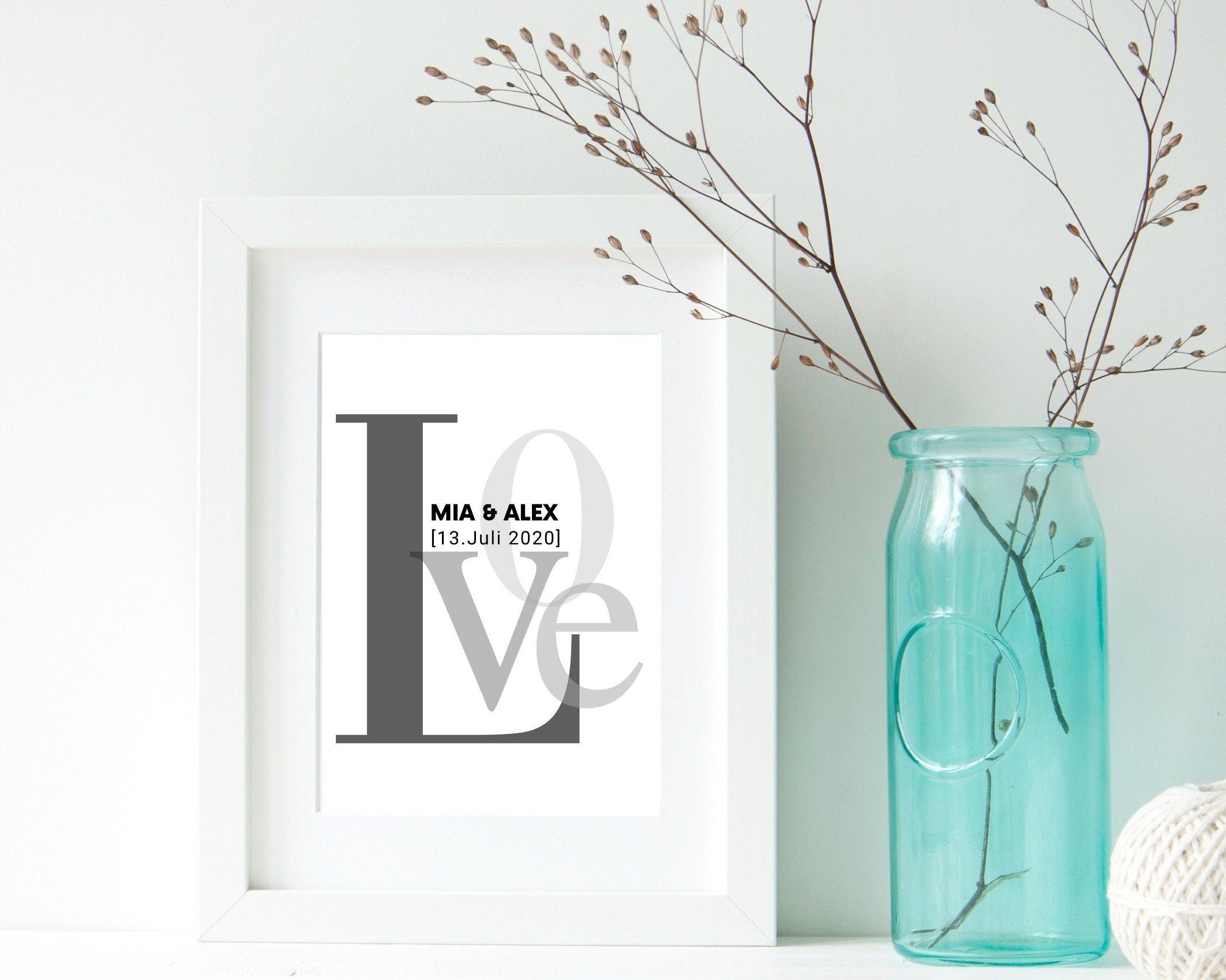 Poster | Hochzeit | personalisiertes Geschenk | LOVE - Roo's Gift Shop