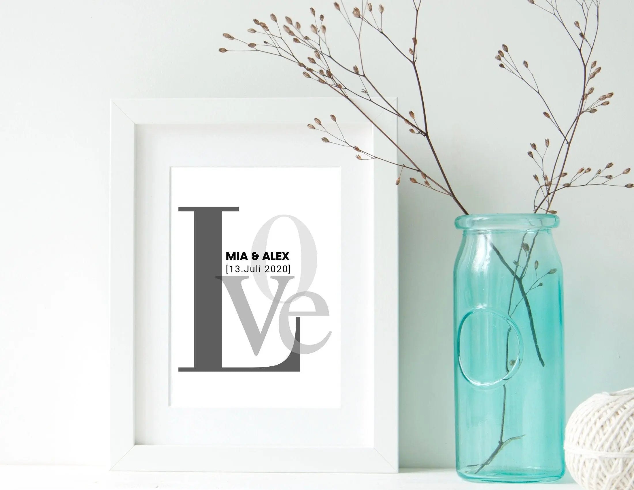 Poster | Hochzeit | personalisiertes Geschenk | LOVE - Roo's Gift Shop